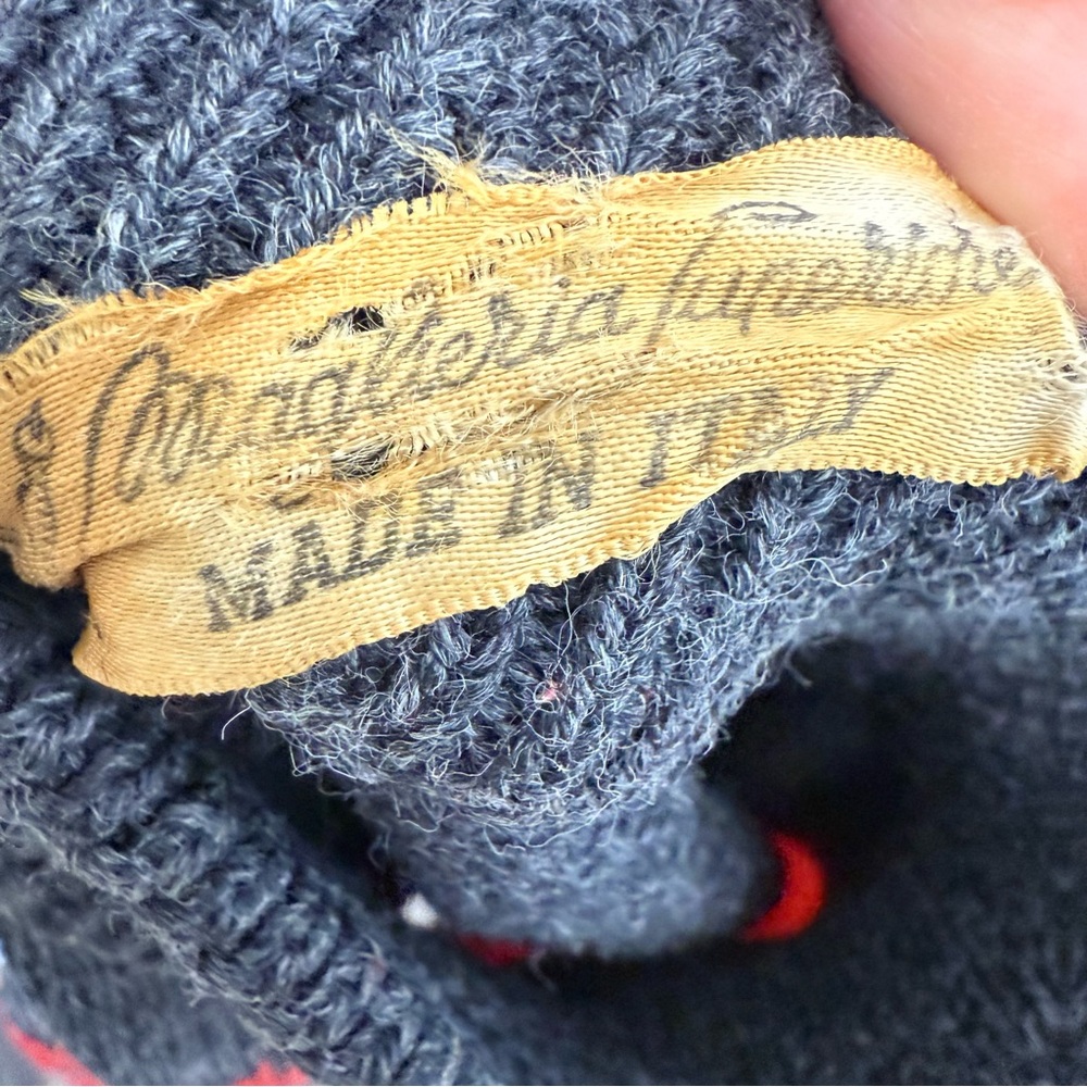 Vintage Made In Italy Maglieria Superiore Red Winter Nordic Sweater Women’s Sz L - Picture 4 of 6